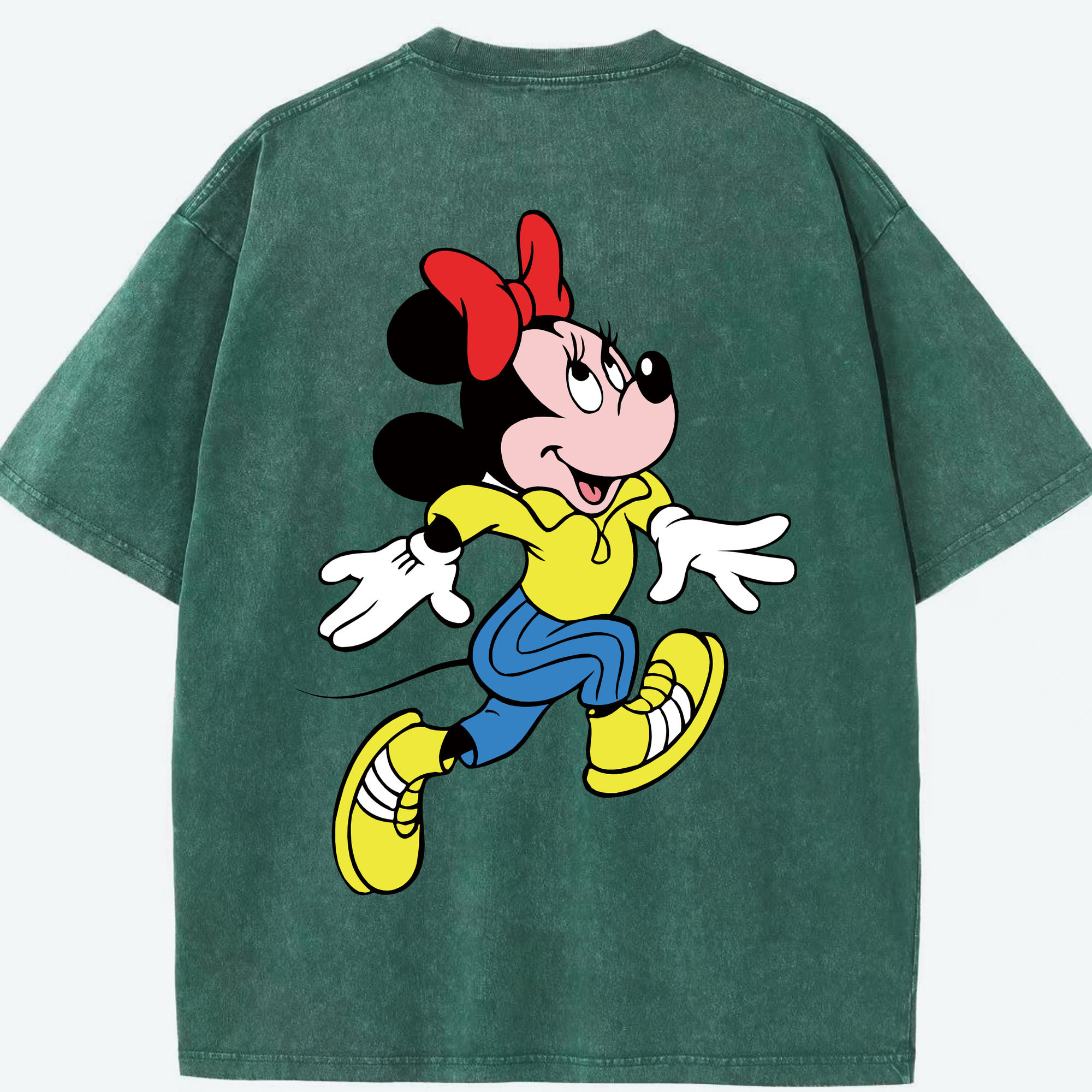 （画像用） ミッキーマウス Mickey Mouse 綿100% ヴィンテージ風 半袖Tシャツ（背面プリント）